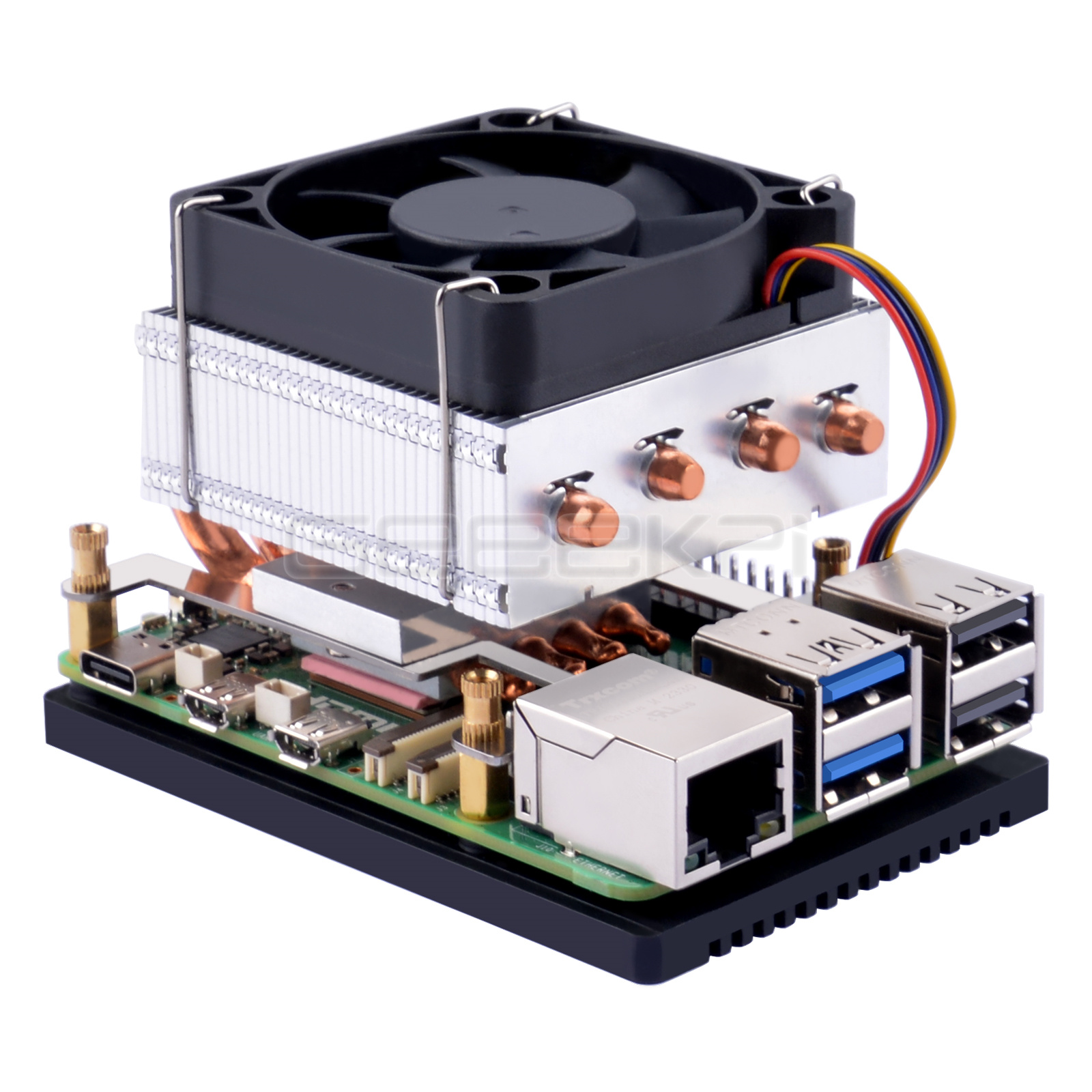 Geeekpi Low-Profile Plus CPU C - огляд і ціна Raspberry Pi 5 8Gb Kit