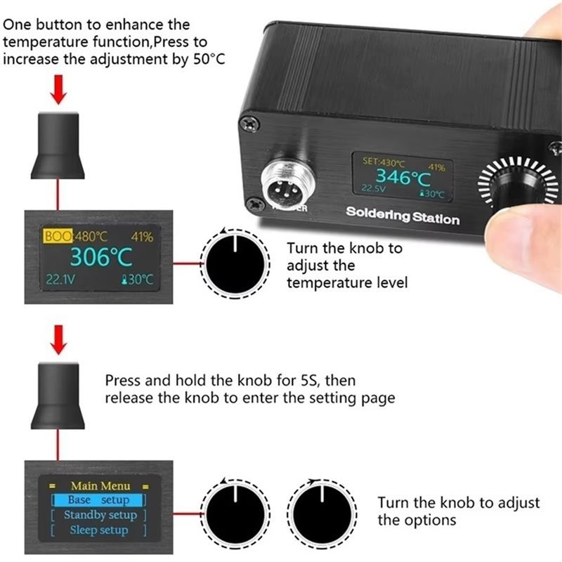 B23B T12 For Home Repairing So - огляд і ціна Soldering Station T12 Oled
