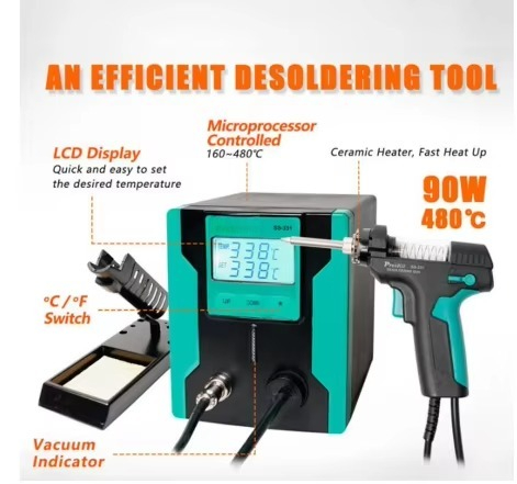 ESD Safe SS-331H Digital Elect - огляд і ціна Desoldering Gun Vacuum Electric