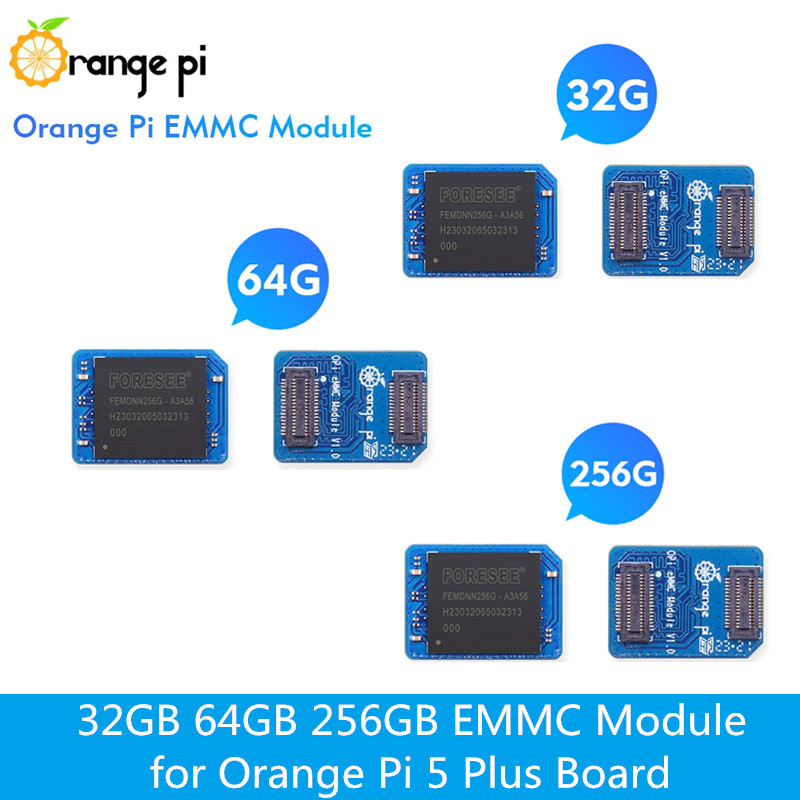 Orange Pi 32GB 64GB 256GB EMMC - огляд і ціна Orange Pi 5 Plus 16Gb
