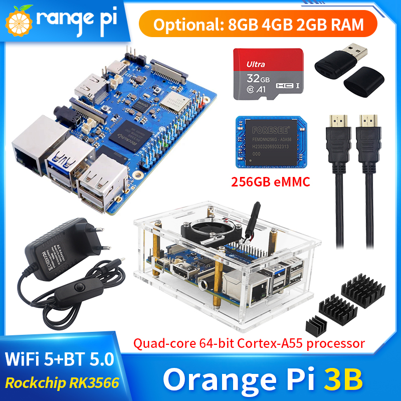 Orange Pi 3B 8GB 4GB 2GB RAM R - огляд і ціна Khadas Vim4 8Gb