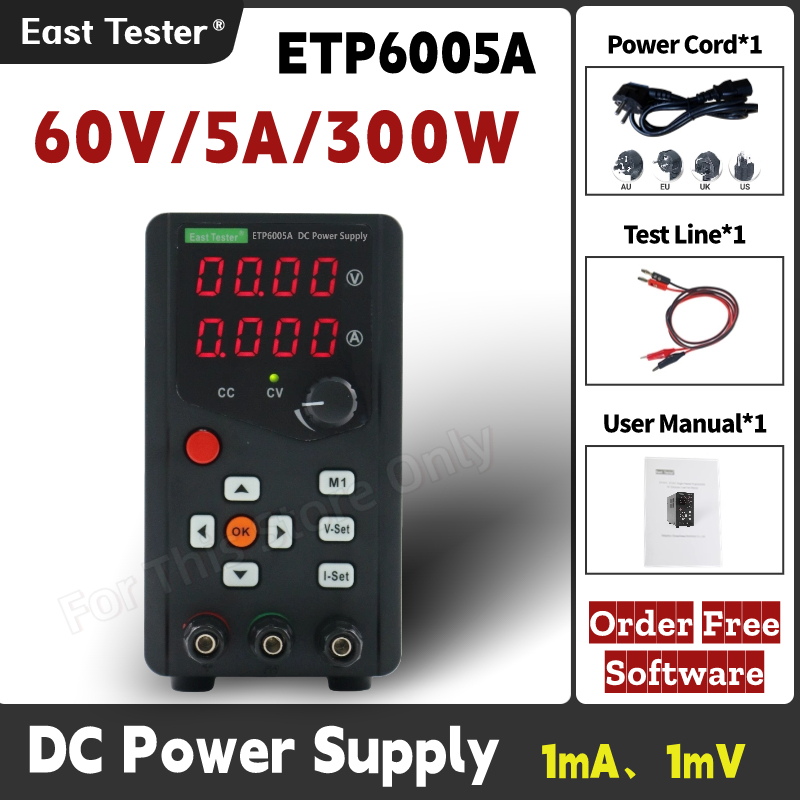 ETP6005A high efficiency singl - огляд і ціна Programmable Dc Power Supply 60V 5A