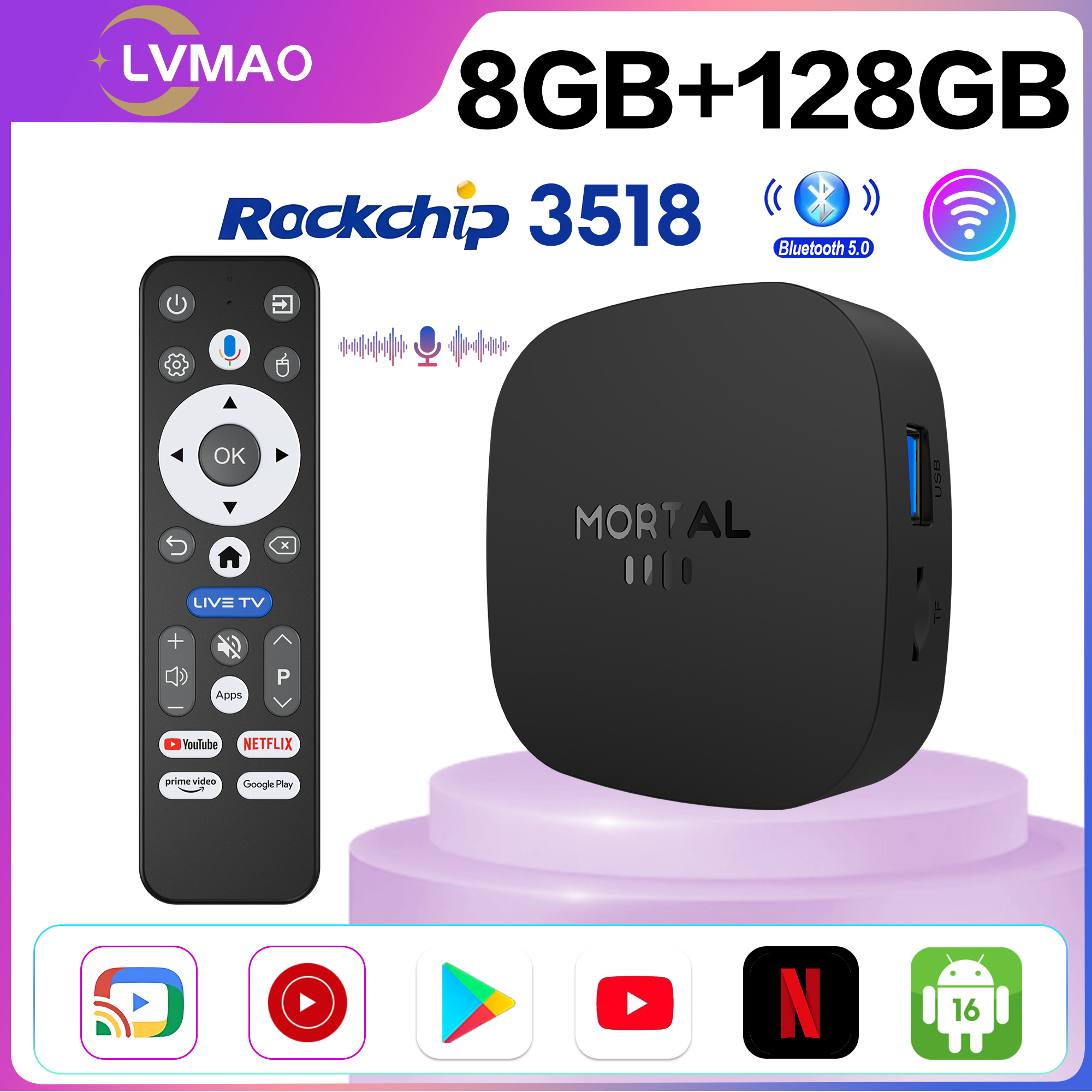 2026 NEW TV BOX T1+ RK3518 Sma - огляд і ціна Khadas Vim4 8Gb
